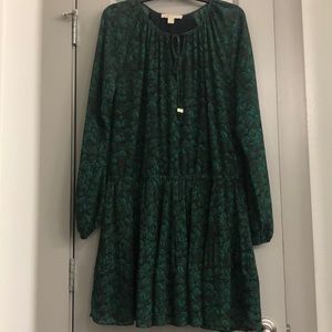Michael Kors Emerald Feather Print Dress - OBO